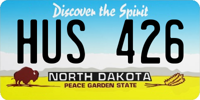 ND license plate HUS426