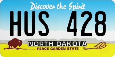 ND license plate HUS428