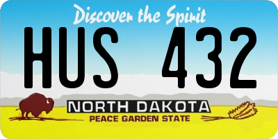 ND license plate HUS432