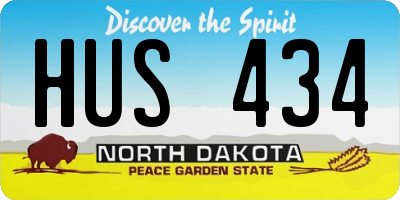 ND license plate HUS434
