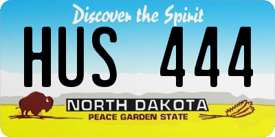 ND license plate HUS444