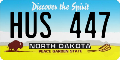 ND license plate HUS447