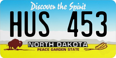 ND license plate HUS453