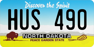 ND license plate HUS490