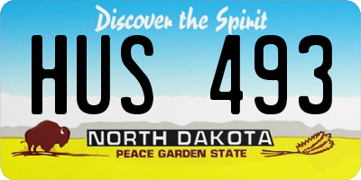 ND license plate HUS493