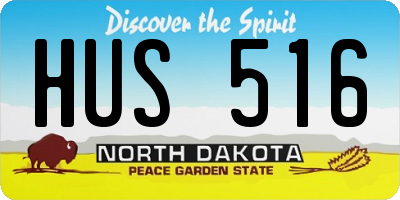 ND license plate HUS516