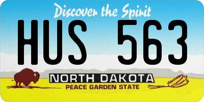 ND license plate HUS563