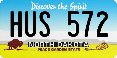 ND license plate HUS572