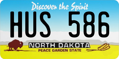 ND license plate HUS586
