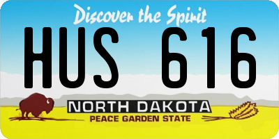 ND license plate HUS616