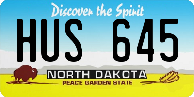 ND license plate HUS645