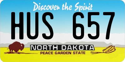 ND license plate HUS657