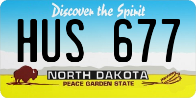 ND license plate HUS677