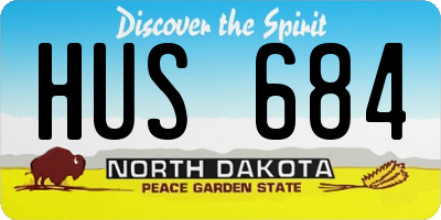 ND license plate HUS684