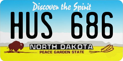 ND license plate HUS686