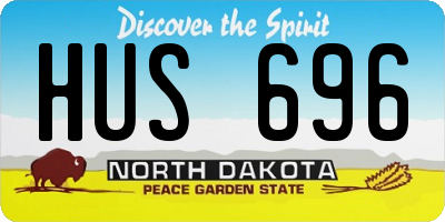 ND license plate HUS696
