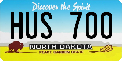 ND license plate HUS700