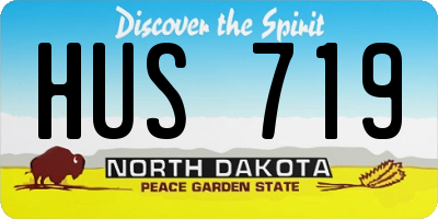 ND license plate HUS719