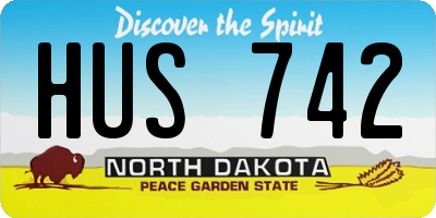 ND license plate HUS742