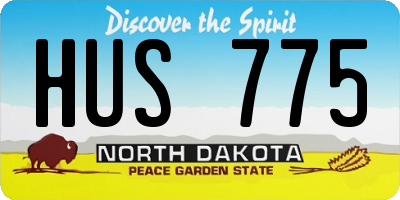 ND license plate HUS775