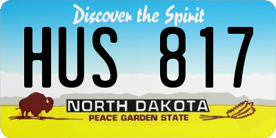 ND license plate HUS817