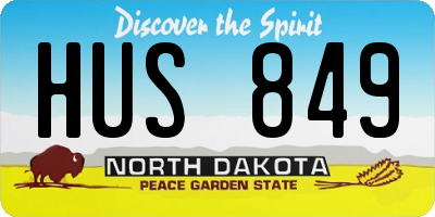 ND license plate HUS849