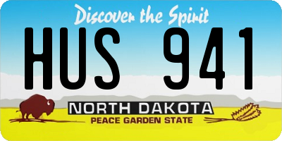 ND license plate HUS941