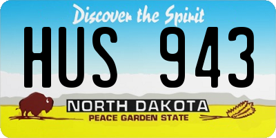 ND license plate HUS943