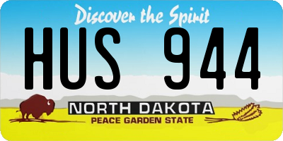 ND license plate HUS944