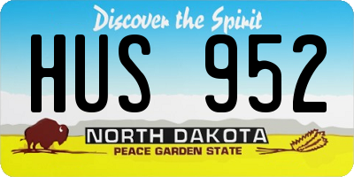 ND license plate HUS952