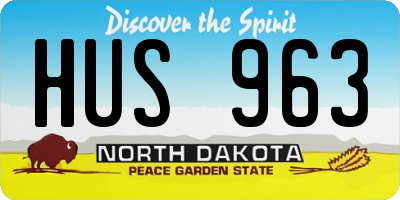 ND license plate HUS963