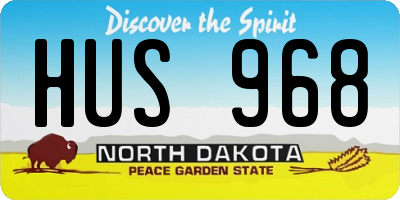 ND license plate HUS968