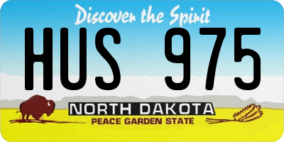 ND license plate HUS975