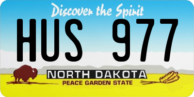 ND license plate HUS977