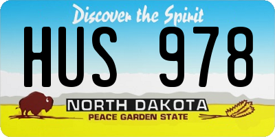 ND license plate HUS978