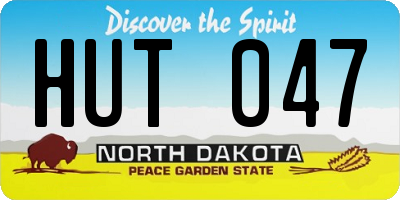 ND license plate HUT047