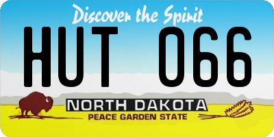ND license plate HUT066