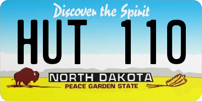 ND license plate HUT110