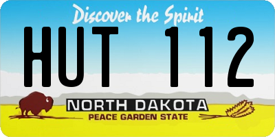 ND license plate HUT112