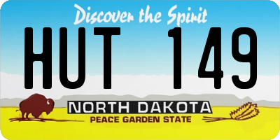 ND license plate HUT149