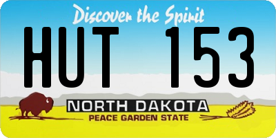 ND license plate HUT153