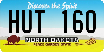 ND license plate HUT160
