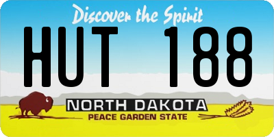 ND license plate HUT188