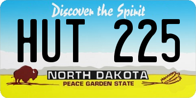 ND license plate HUT225