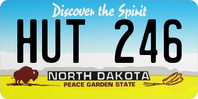 ND license plate HUT246