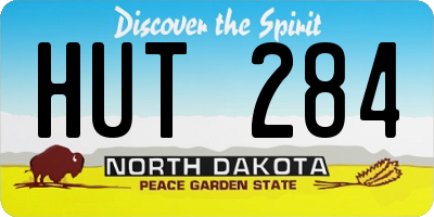 ND license plate HUT284