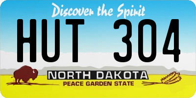 ND license plate HUT304
