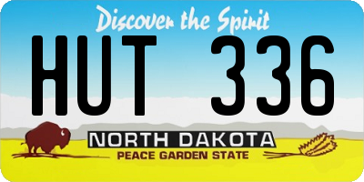 ND license plate HUT336