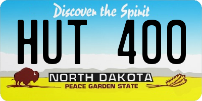 ND license plate HUT400