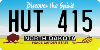 ND license plate HUT415